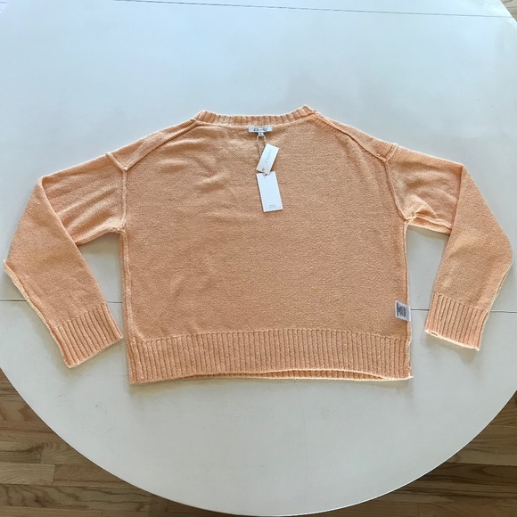 NWT Z SUPPLY OVERSIZED ORANGE CREAM BEACH SWEATER - Picture 8 of 10